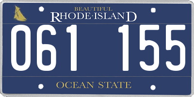 RI license plate 061155