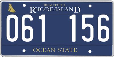 RI license plate 061156