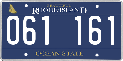RI license plate 061161