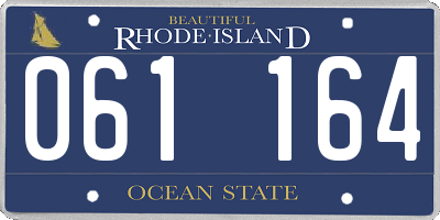 RI license plate 061164