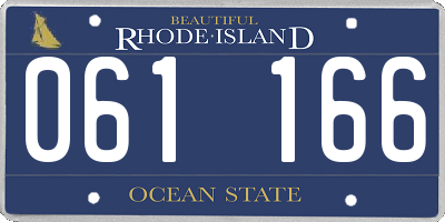 RI license plate 061166