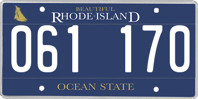 RI license plate 061170