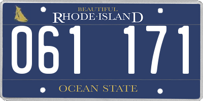 RI license plate 061171