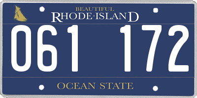 RI license plate 061172