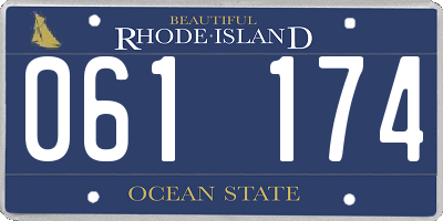 RI license plate 061174