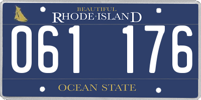 RI license plate 061176