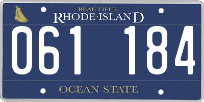 RI license plate 061184