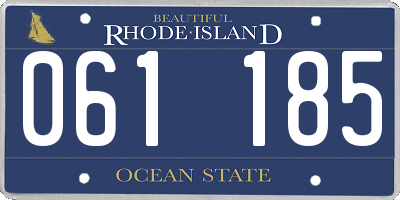 RI license plate 061185