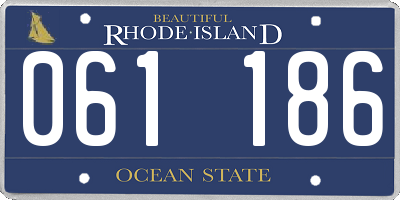 RI license plate 061186