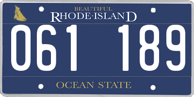 RI license plate 061189