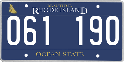 RI license plate 061190