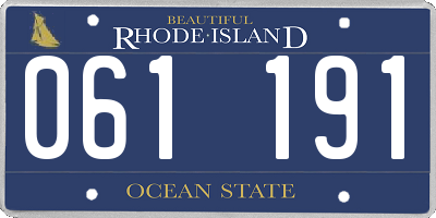 RI license plate 061191