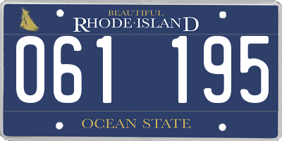 RI license plate 061195