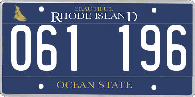 RI license plate 061196