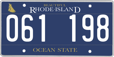 RI license plate 061198