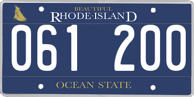 RI license plate 061200