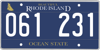 RI license plate 061231