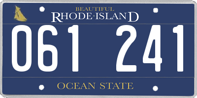 RI license plate 061241
