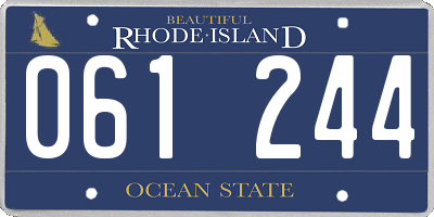 RI license plate 061244
