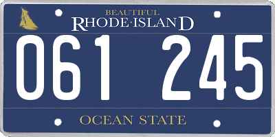 RI license plate 061245