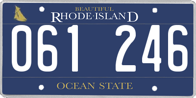 RI license plate 061246
