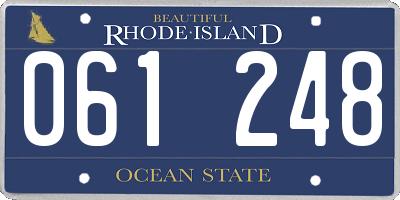 RI license plate 061248