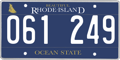 RI license plate 061249