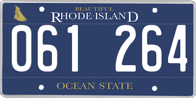 RI license plate 061264