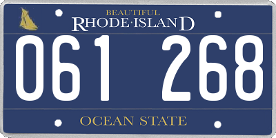 RI license plate 061268