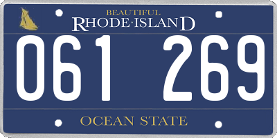 RI license plate 061269
