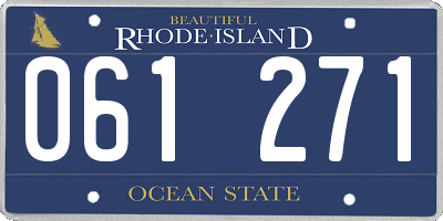 RI license plate 061271