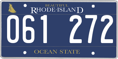 RI license plate 061272