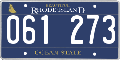 RI license plate 061273
