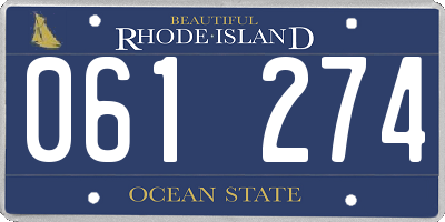 RI license plate 061274