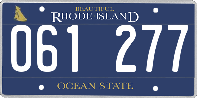 RI license plate 061277