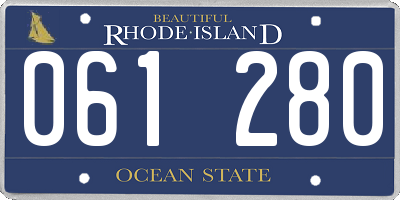 RI license plate 061280