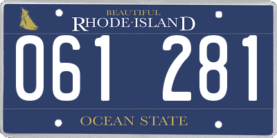 RI license plate 061281