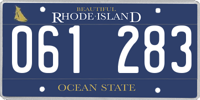 RI license plate 061283