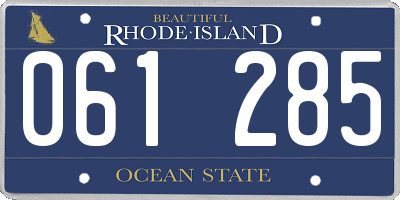 RI license plate 061285