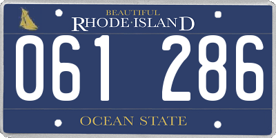 RI license plate 061286