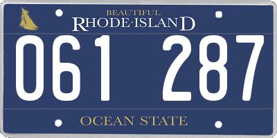 RI license plate 061287