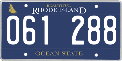 RI license plate 061288