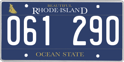 RI license plate 061290