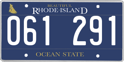 RI license plate 061291
