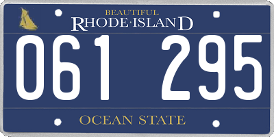 RI license plate 061295