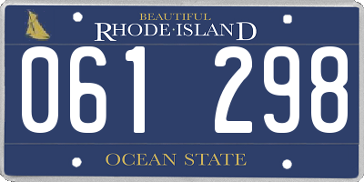 RI license plate 061298