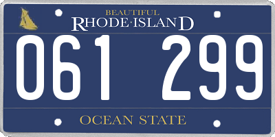 RI license plate 061299