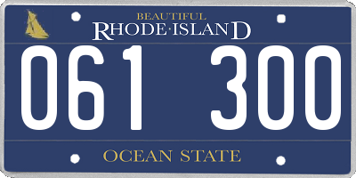 RI license plate 061300