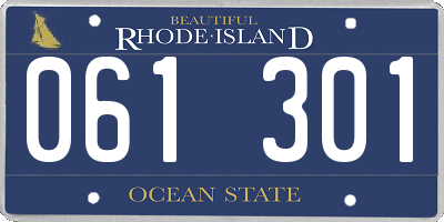 RI license plate 061301