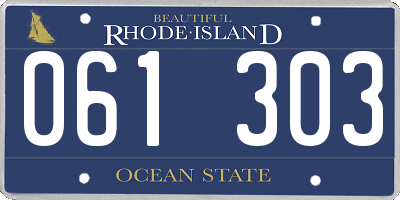 RI license plate 061303
